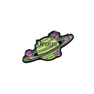 NEW Planet Drugs Metal Enamel Pin
